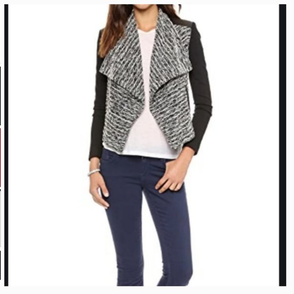 Alice + Olivia Burma Leather Drape Jacket S nwot - Picture 3 of 15